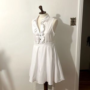 New white dress large sleeveless with a lining size large